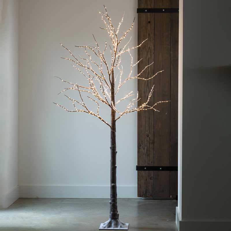 LED Lighted Brown Birch Tree (X-Large 7'2